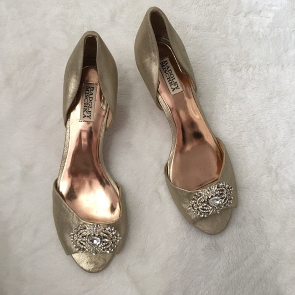 BADGLEY Mischka Davida Open Toe Kitten Heel - Picture 4 of 10